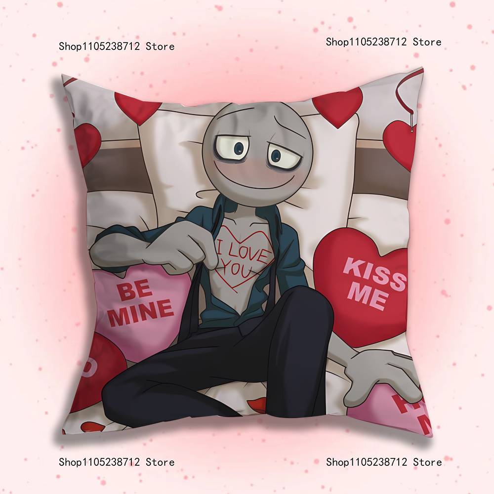 Peter Y-Your B-Boyfriend Pillow Covers Cartoon Sofa Decorative Home Double-sided Printing Short Plush Cute Cushion Cover