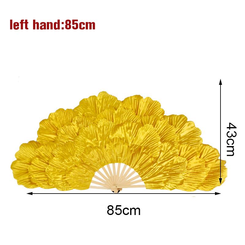 Chinesischer Tanzfächer Pfingstrosenblatt Tanzfächer Bühnenperformance Requisiten Doppelseitiger Yangko Tanz Faltfächer Party Dekoration