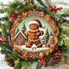Vintage Gingerbread Man Iron Metal Wreath Wall Plaque Home Decor Gift Christmas Halloween