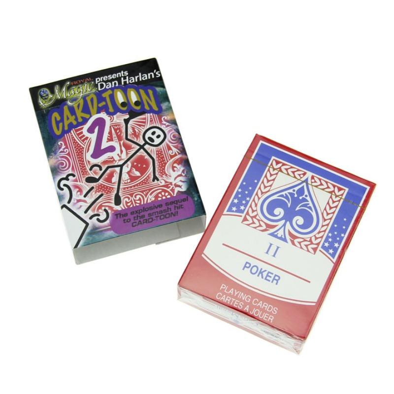 

CARD-TOON 1/2 DECK Magic Tricks Funny Close Up Animation Card Toon Deck Magie Mentalism Illusions Gimmick Playing Card Magia