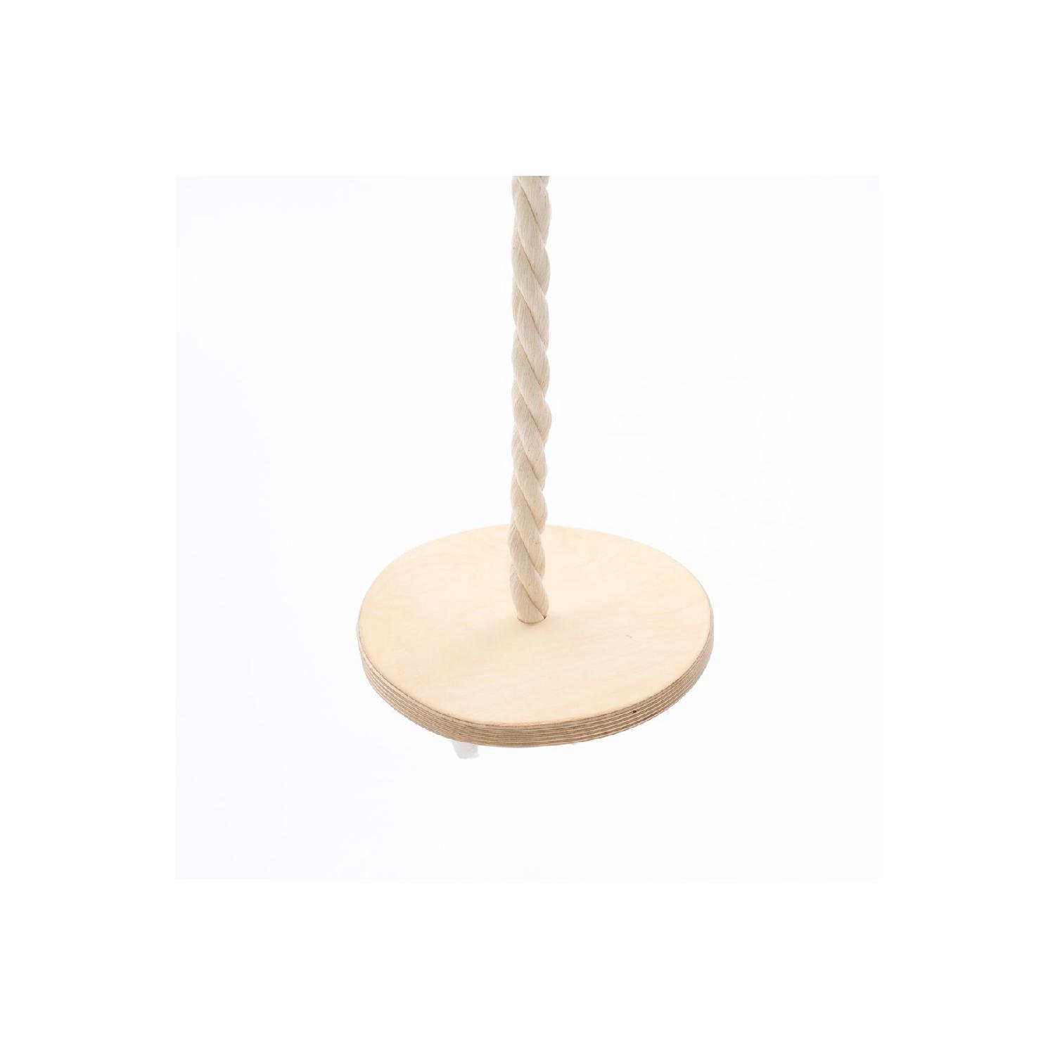 

Round Disc Wooden Rope Swing білий
