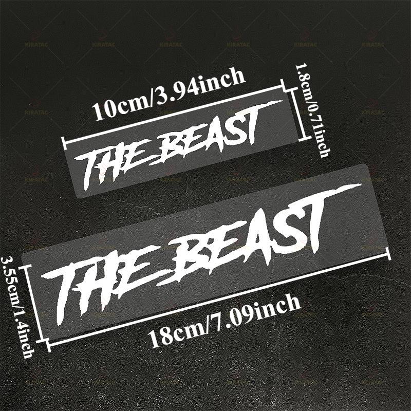 2 Größen Kombipack THE BEAST Motorradaufkleber Wasserdicht für Motorrad-Kraftstofftanks, Helme, Fahrradkarosserien, Universelle Vinyl-Aufkleber