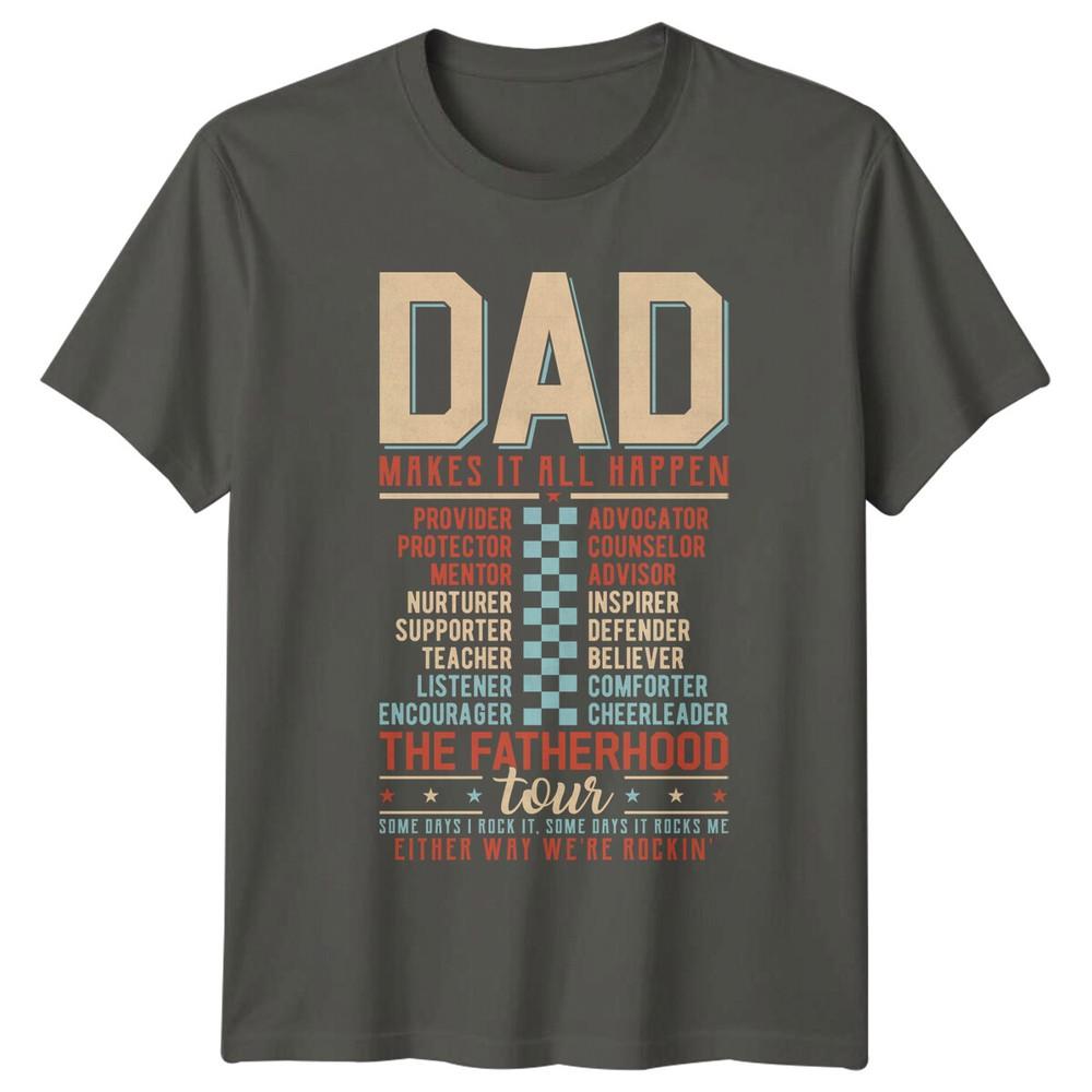 Dad Makes It All Happen Fatherhood Tour Graphic TShirt S