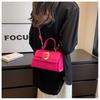 Faux Leather Crossbody Bag for Women, Minimalist Single Strap Shoulder Purse, Soft Square Handbag