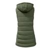 Damen Lange Weste Einfarbig Ärmellos Kapuze Winterweste Oberbekleidung Jacke Leichter Warmer Mantel Oberbekleidung