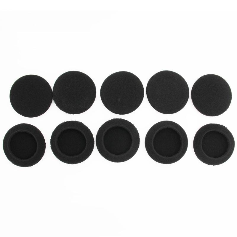 10 Pares/lote Redondo 35 40 45 50 55 60 65 mm Cubierta de Auriculares Reemplazo Esponja Almohadillas para Orejas Universal Almohadillas de Espuma Cojín de Espuma