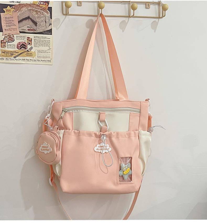 High-value Soft Girl Girl Backpack Small Ins Mini Small Bag Female College Student Spring Outing Two-piece Backpack