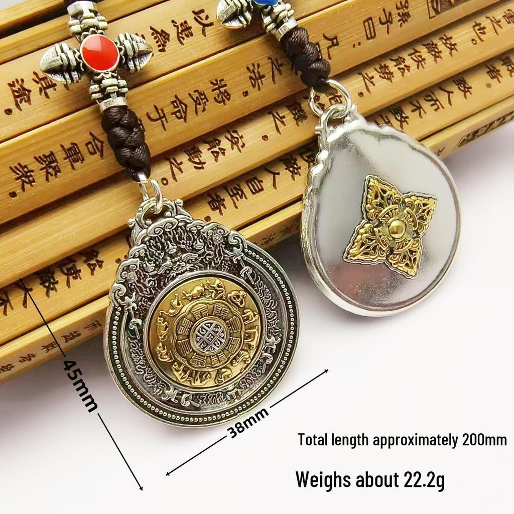 Ethnic Nine Palaces Tassel Charm: Colorful Trigrams Bag Ornament for Men & Women, Perfect Scenic Area Tourism Gift or Car Hanging Decor.