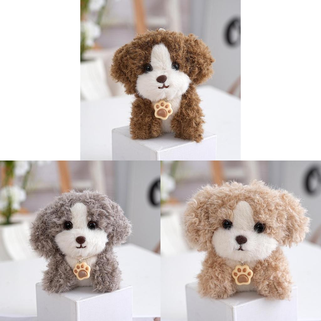 Plush Dog Keychain With Pp Cotton Filling For Gift And Bag Decoration