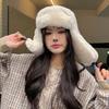 Thickened Plush Winter Hats Outdoor Cycling Warm and Cold Plush Hat for Cold Weather Skiing and Cycling