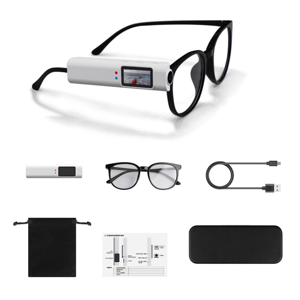 

S110 1080p HD Glasses Mini Camera 2.7K WiFi Motorcycle Action Camcorder 250mAh Cycling Video Shooting Sound Recording Cameras 32G