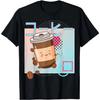 Funny Retro Anime - 90s Japanese Kawaii - Coffee - Cartoon T-Shirt