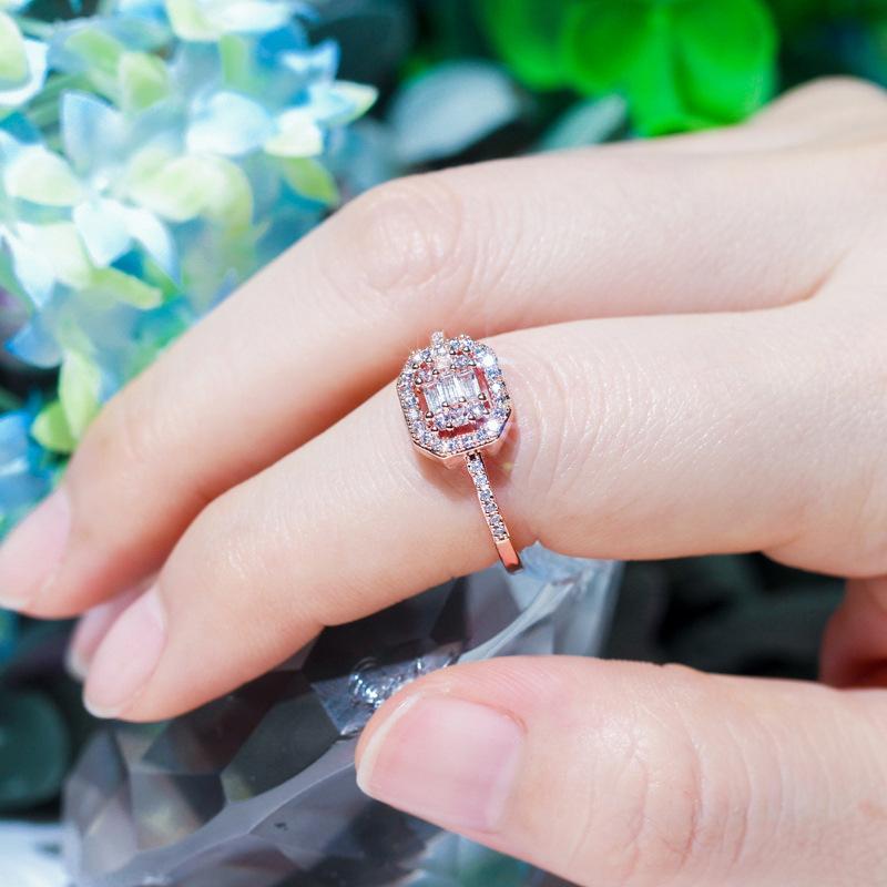 Jewelry Classic Engagement Women'S Zircon Ring Full Diamond Miniature Zircon Ring Jewelry