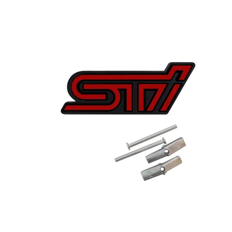 3D Metal STI Logo Emblem Car Front Grille Logo Badge Sticker Styling for Subaru Legacy Impreza XV BRZ Forester WRX Levorg Ascent bb1