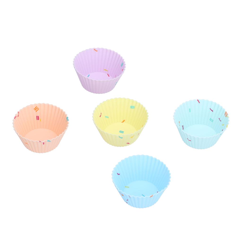 20Pcs Silicone Cupcake Mold Non Stick Reusable Baking Molds for Muffin Biscuits Cheese Cake Pastries