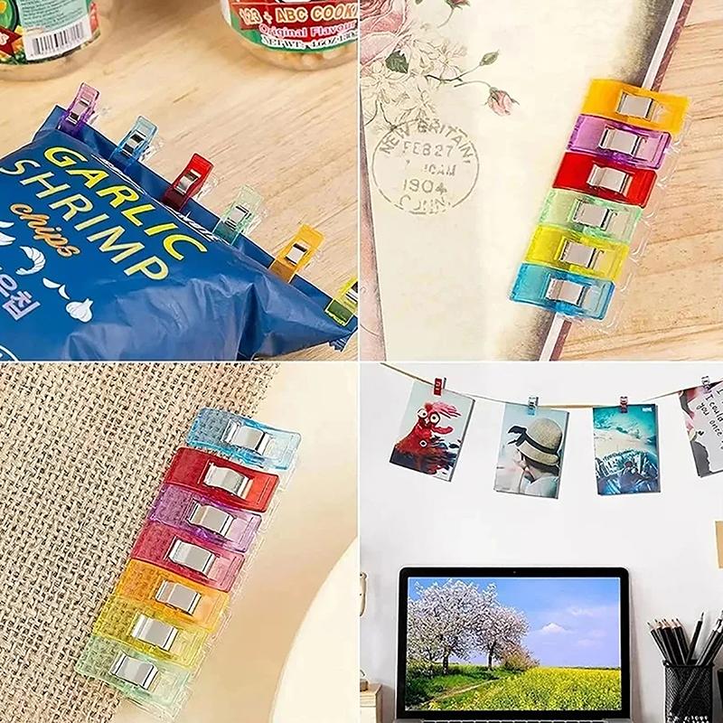 20 Stück Nähklammern Bunte Klammern Mehrzweck Kunststoff Handwerk Häkeln Stricken Sicherheit Kleiderklammern Farbige Bindeklammern