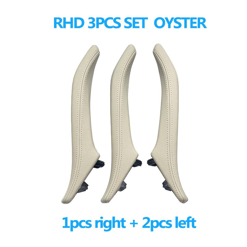 3-teiliges Innenzubehör für 3 Passagiertüren mit Ledergriffabdeckung für BMW 5 Series F10 F11 520i 523i 525i 528i