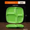 Green Thickened Melamine 4-Compartment Canteen Tray