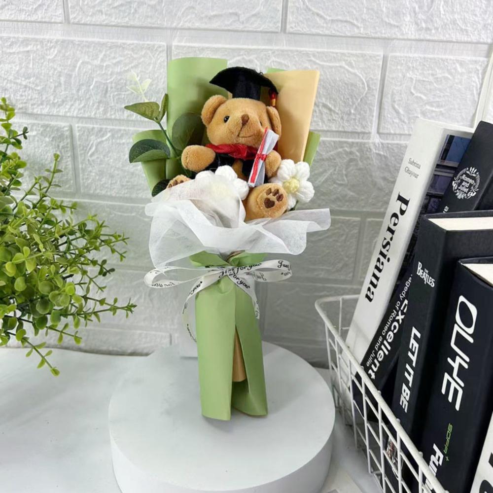 Bear Animal Graduation Bouquet Bouquet Decoration Cartoon Lovely Bear Graduation Ceremony