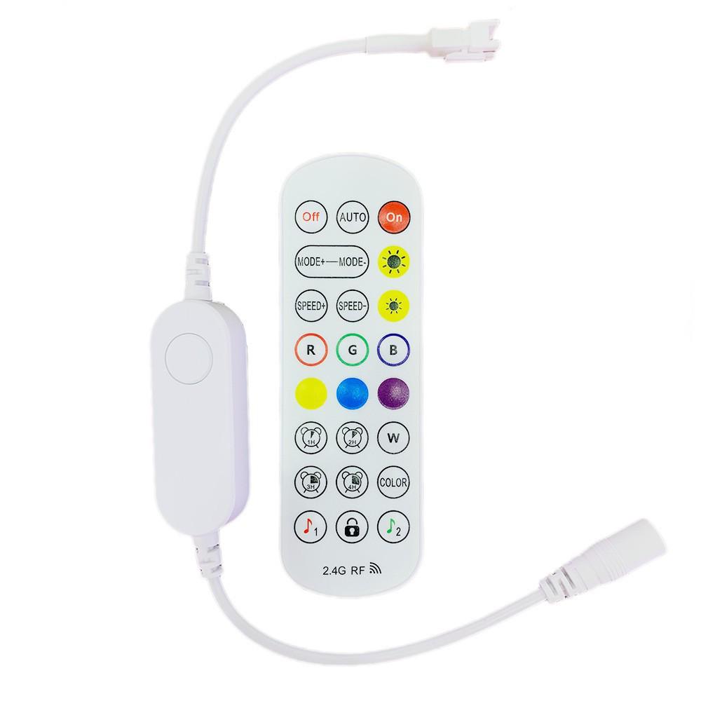 Lotus Lantern Bluetooth Smart LED Controller: 24-key, Mobile App, Seven-Color Running Horse Effect, Dreamcolor Light Strip