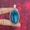 Neon Apatite Pendant 925 Sterling Silver Jewelry, Amazing Gemstone Jewelry Silver Chain Pendant, Handmade Pendant For Wedding Gift