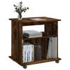 Mobile Filing Cabinet Smoked Oak Finish 60 X 45 X 60 Cm Engineered Wood