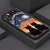 Cat Van Gogh Starry Sky For Samsung Galaxy A55 Case A54 A52S A53 5G A51 A34 A35 A33 A32 A50 A72 A71 A30 A7 2018 Cases Soft Cover