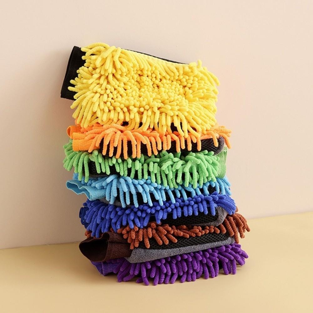 Soft Cleaning Glove Anti-scratch Car Wax Detailing Brush New Car Wash Glove  Car Supplies