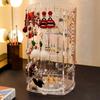 5-Tier Rotating Acrylic Earring Display Stand Jewelry Organizer Nordic Style Circular Ear Ring Holder Dressing Table