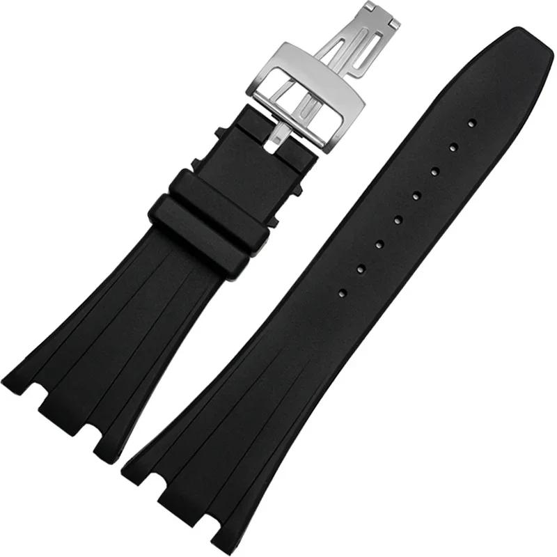 Silicone Watch Straps 26mm 27mm Watchband For AP 15400 15202 15500 15703 26470SO Royal Oak Offshore Men's Sports Rubber Bracelet