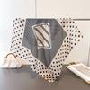 Luxury Dot Print Designer 70cm Square Scarves Women's Silk Scarf Spring and Summer Bandana Small Hairbands Foulard Shawl