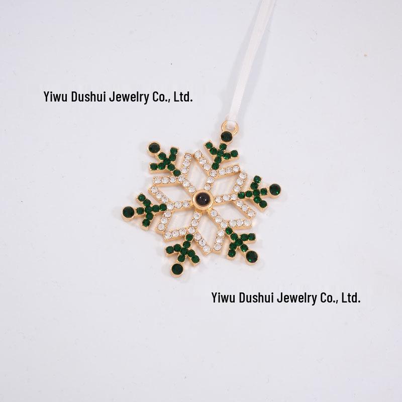 Кулон  Глубокий зеленый снежинка : Проекционный орнамент «Я люблю тебя» на 100 языках