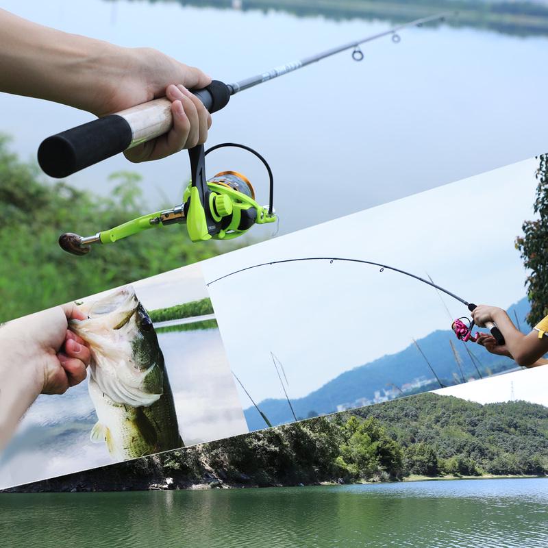 SOUGAYILANG Fishing Set Carbon Fibber Telescopic Fishing Rod and Reel Full Kit  Spinning Reel Rod Pole Gear Set with Lure Hook Fishishing Tackle