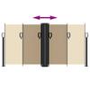 Retractable Side Awning Beige 120 x 1200 cm