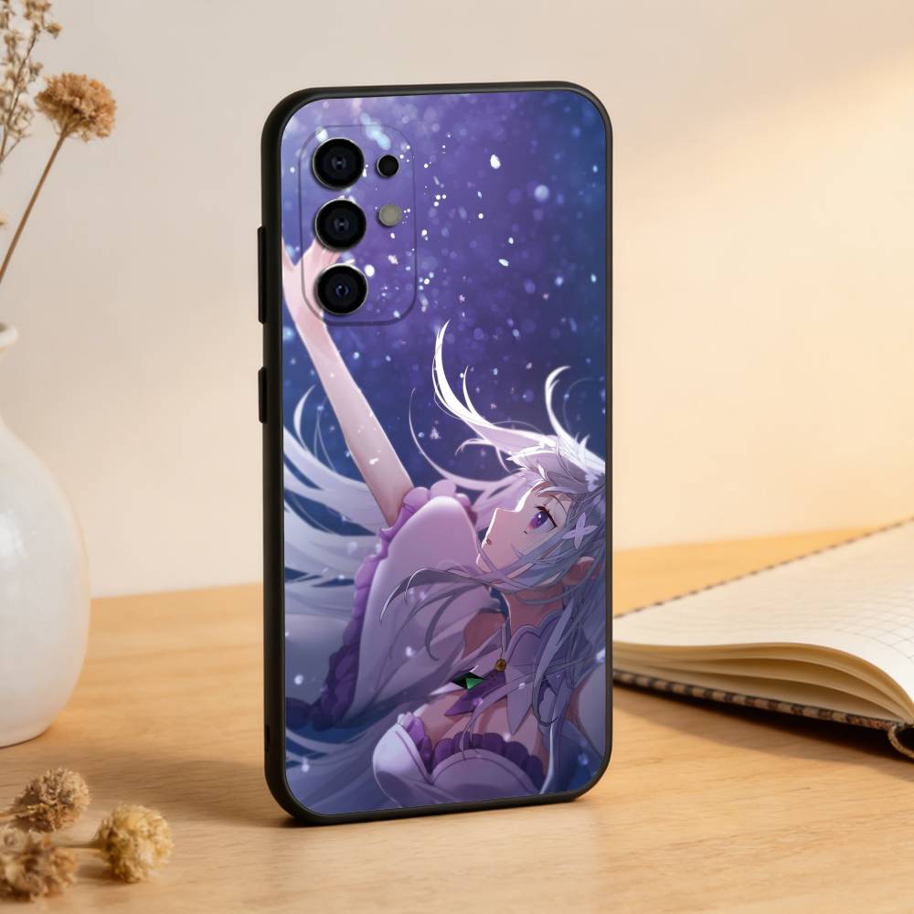 

ReZero Emilia Phone Case For Samsung S25,S24,S21,S22,S23,S30,Ultra,S20,Plus,Fe,Lite,Note,10,Black Cover Samsung S30Ultra5G