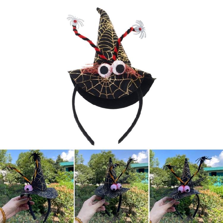 Halloween Headband Day of the Death Witch Hat Hairband Party Gathering Headpiece