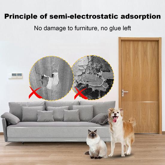 Yousheng Cat Couch Protector Transparent Anti-Scratch Furniture Tape for Sofa Table Bed Single-Sided Sticky Cat Scratch Guards Scratching Deterrent