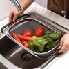 Adjustable Stainless Steel Sink Strainer and Fruit Vegetable Washing Basket - Multifunctional Kitchen Tool Set
