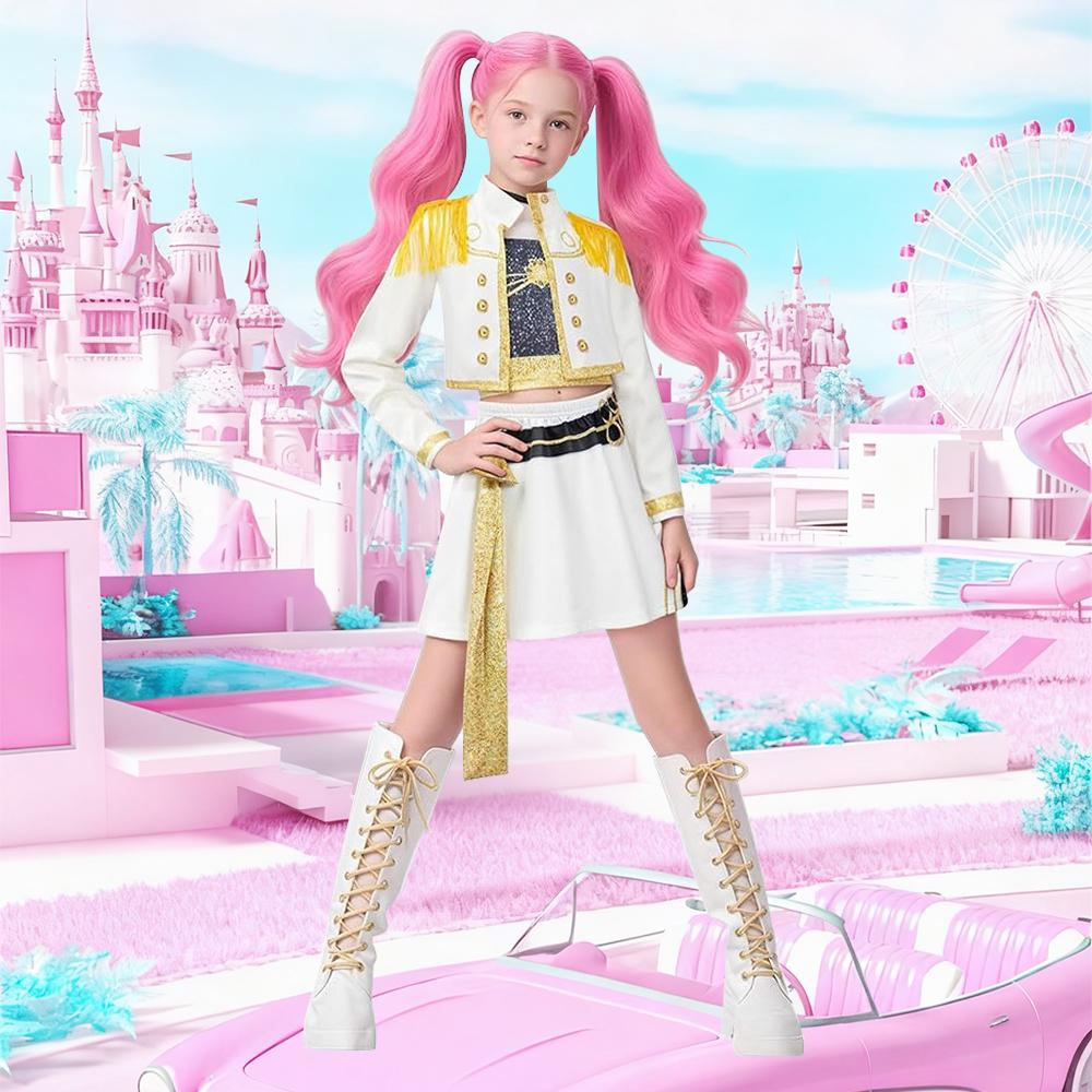 Kids Anime Kpop Demon Hunters Cosplay Costume Huntrix Rumi Mira Zoey Dress Girls Halloween Party Fancy Dress