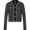 Urban Fashion Street Social Light Luxury Round Neck Single-Breasted Short Sleeve Jacket Women Jackets Black M21E2210