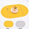 2pcs Double-Sided Oval PU Leather Placemats: Reversible, Washable & Foldable Heat-Resistant Table Mats for Dining, Home Decor