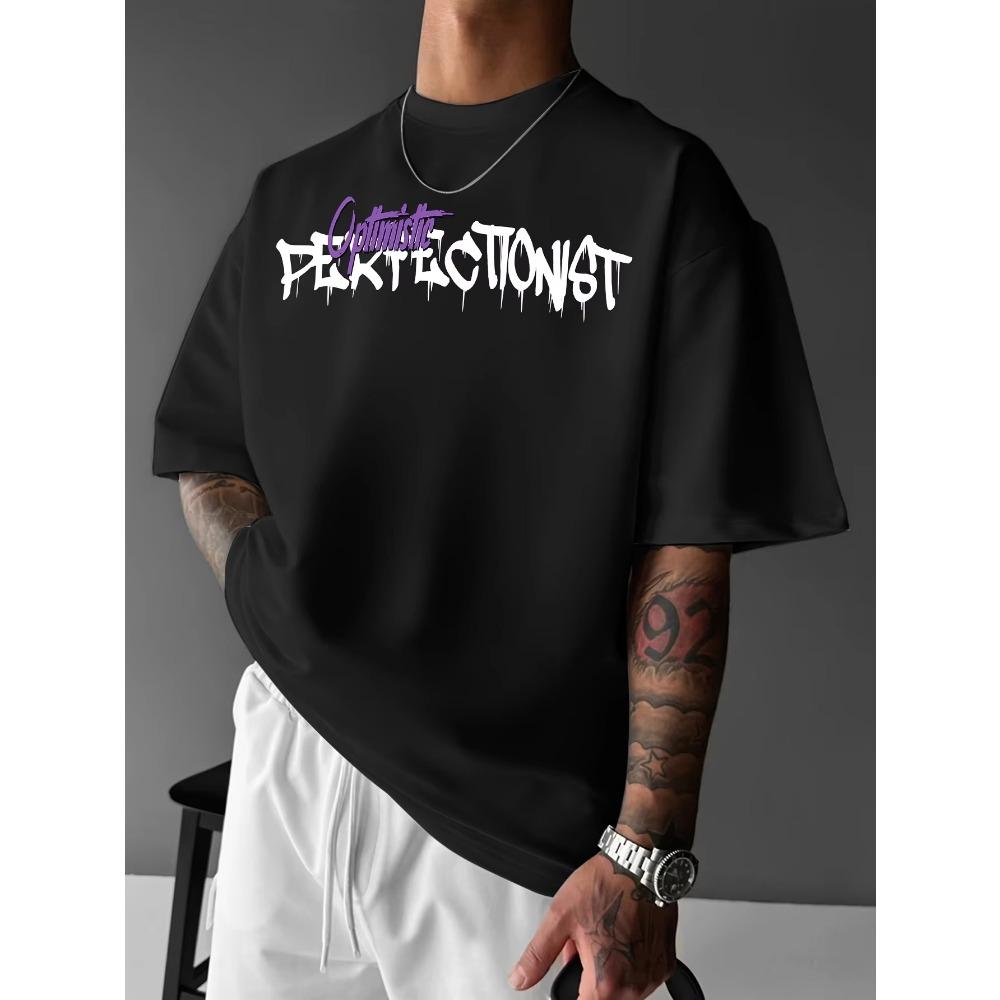Summer 2025 new fashion casual sport loose American street letter 3D printed round-neck short-sleeved T-shirt