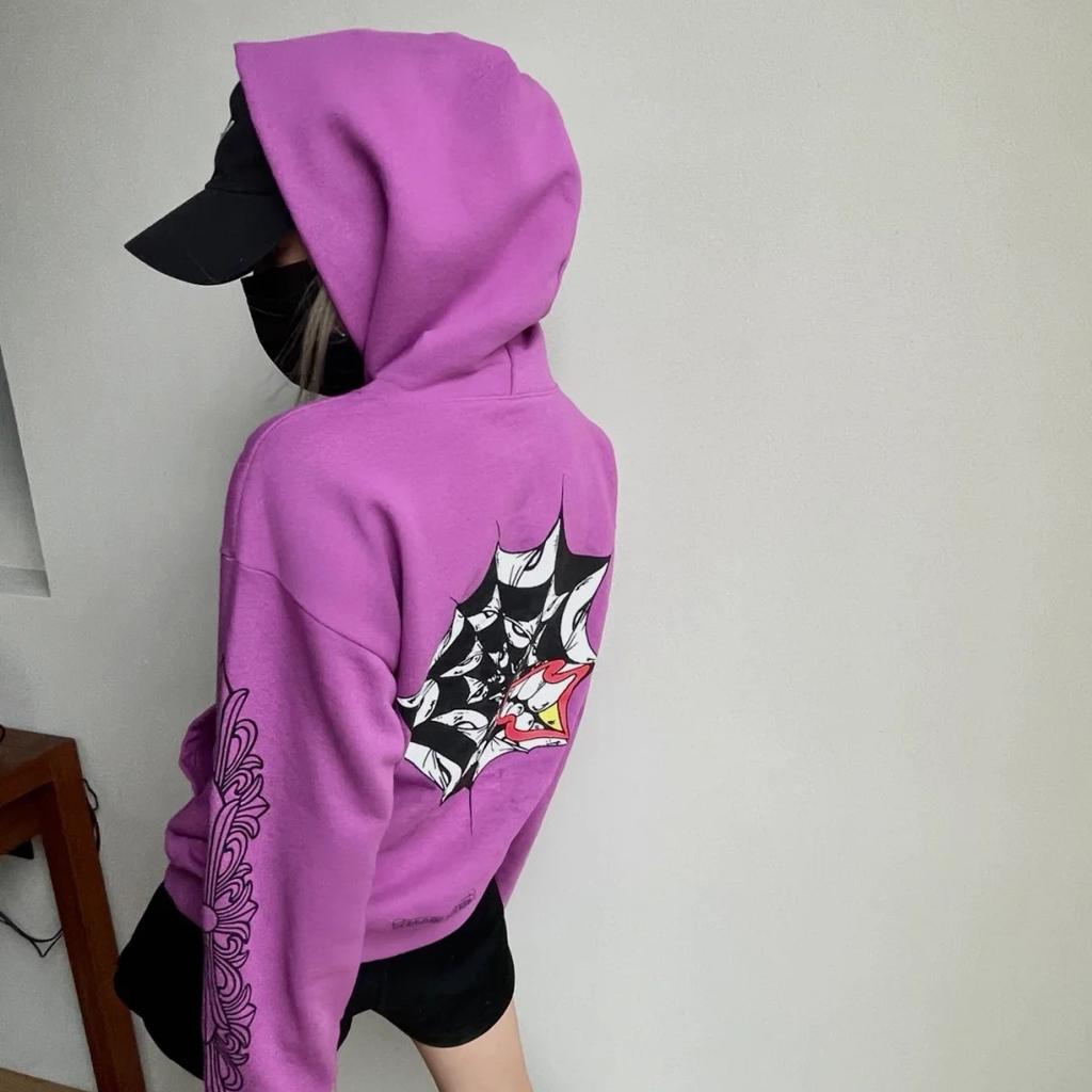 8395 CHROME HEARTS 2025 New Spring and Autumn Plus-size Thin Style Classic Style Logo Hooded Sweatshirt for Couples