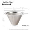 Baijie 800-Mesh Pour Over Coffee Filter