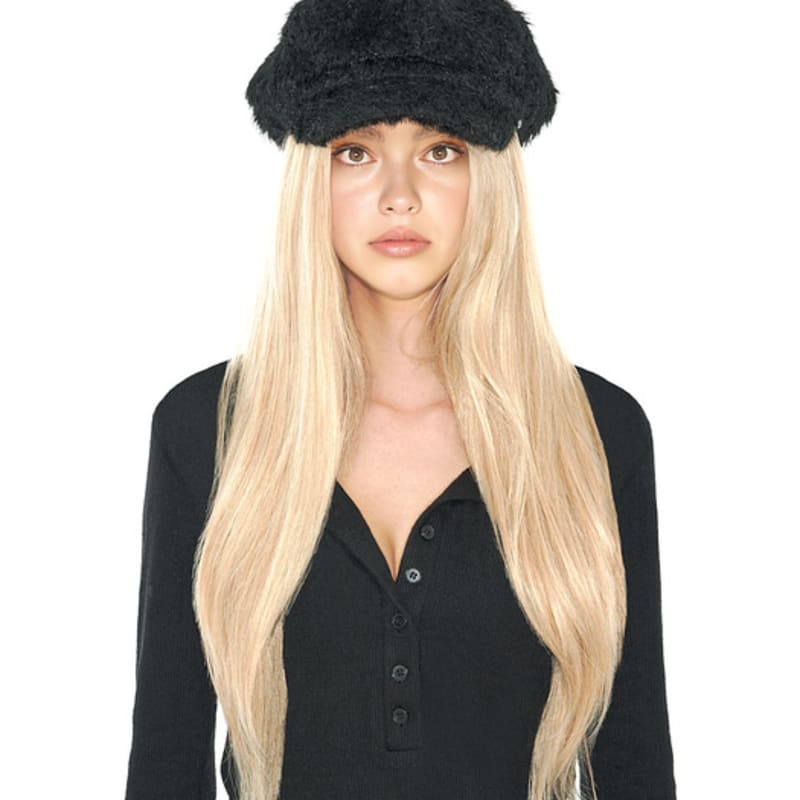 

222 ШЛЯПА 001 Шляпа-булочка black