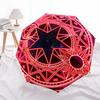 Enchanted Red Star Mandala Sticker: Mystical Design Umbrella, Portable 3-Fold Umbrella for Men & Women,Christmas Gift ES300