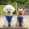 Layered Pet Clothing Sleeveless Ribbed Dress, Ultramarine Blue Cute Dog Striped Skirt Lightweight Dress Girl Doggie Clothes for Small Medium