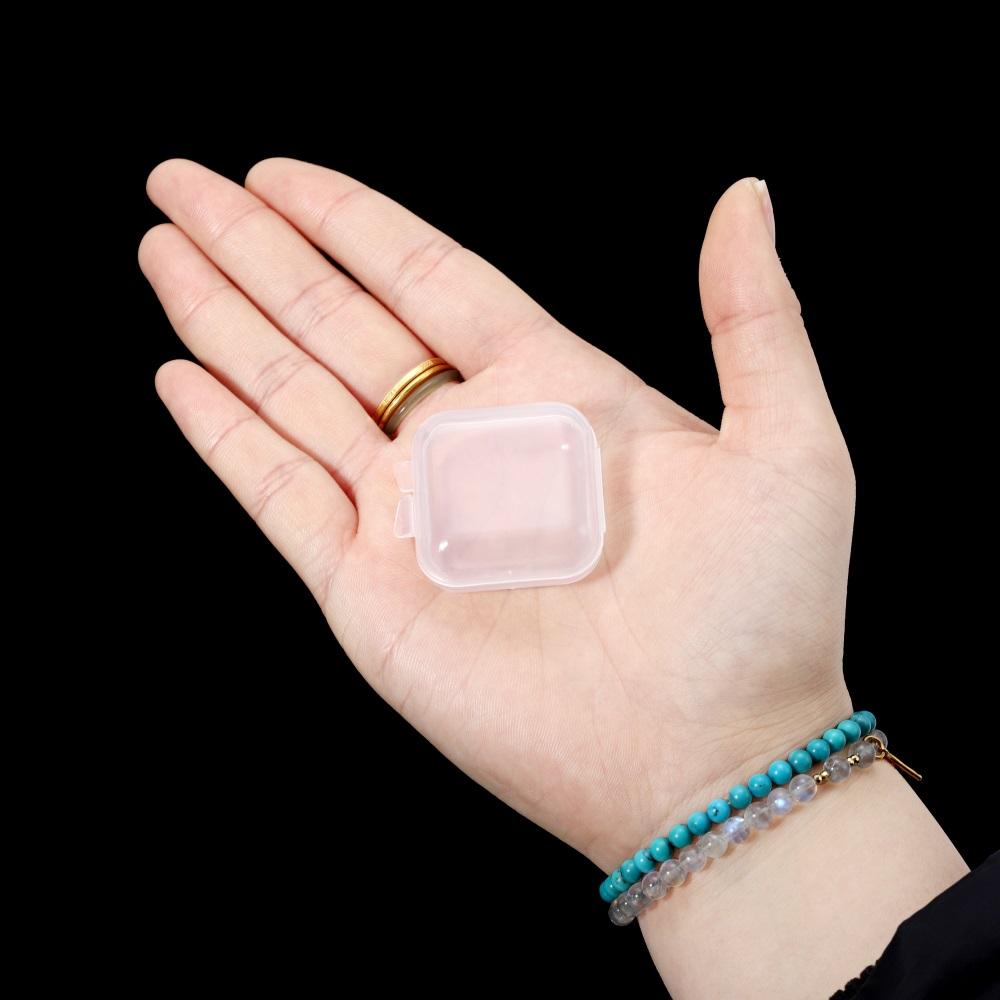 5/10Pcs Small Boxes Square Transparent Plastic Box Jewelry Storage Case Finishing Container Packaging Storage Box for Earrings