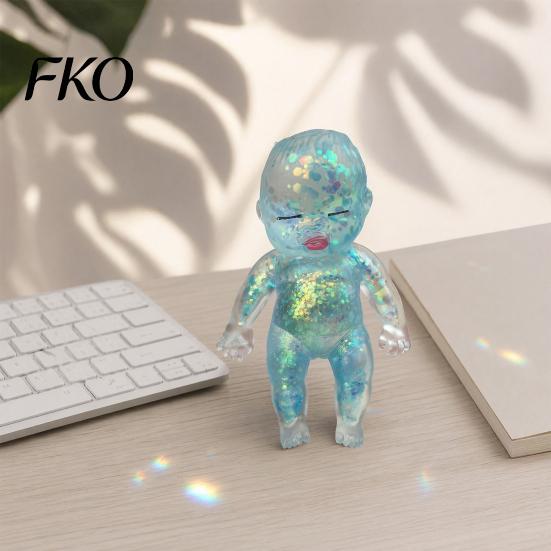 Babies Stress Relief Toy Glitter Toy, Clear Baby Doll Squeeze Soft Stretchy Sensory Fidget Relaxing Gift for Adults Kids, Party Favors Adult Hand Ball