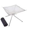 Portable Folding Firepit with Stainless Steel Grill Mesh Easy Setup Collapsible Camping Picnic BBQ Grill Wood Burning Charcoal with Carrying Bag